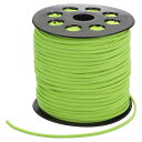 PATIKIL 100ヤード×2.6mmフェイクスエードレザーコード ブレスレットネックレスビーズ作りDIYクラフト用レザーレースストリング 緑