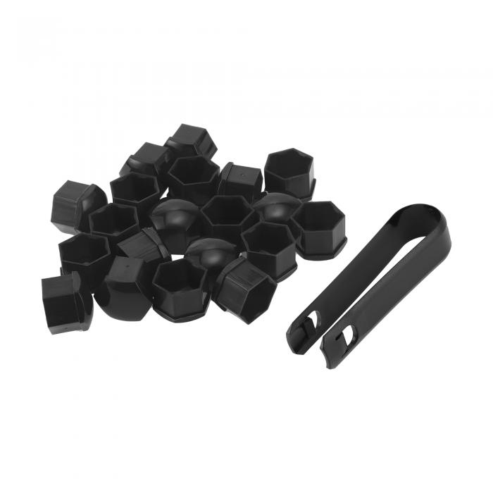 Partuto 20個のホイールナットボルトとクリップリムタイヤナットスクリューダストキャップカバーナット..