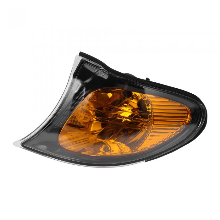 A ABSOPRO BMWに対応 3シリーズ2002 2005用コーナーシグナルライトカバー 番号：63137165859 コーナーライトランプレンズ プラスチック製 イエロー防水