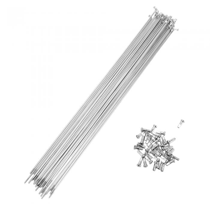 A ABSOPRO 自転車スポーク14G 285MM マウンテンバイクスポーク カーボン鋼 シルバートーン 36個(4)