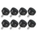 8個 M4 x 10mm ニュート付きクランピングノブ 304ステンレススチールサムスクリュークランピングノ茶色ドハンドスレッドハンドボルトスタッドノブ18mm...
