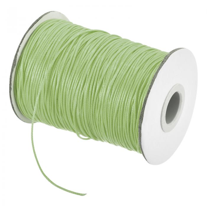 0.8mmワックスポリエステルコード175ヤードブレスレット作り用ワックスストリング ネックレス ビーズ 宝石作り DIYクラフト（グラスグ リーン）