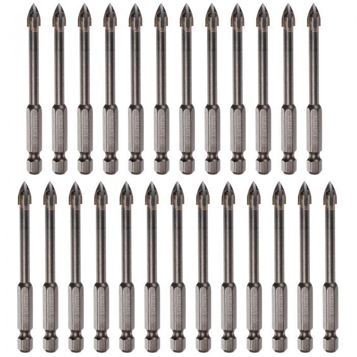 チタンコーティング石工用ドリルビット コンクリートドリルビット セラミックタイルドリルビット 6.5mm..