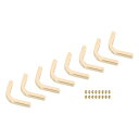 8個入り 財布コーナー コーナープロテクター 装飾バックル ハンドバッグ レザークリップエッジ ハンドバッグ DIY 裁縫 クラフト バッグ作り用 真鍮