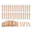 90個の木製ダウェルピン5x30mm(0.2x1.18)溝入り傾斜端材木ダウェルペグ木工家具棚用
