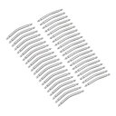21mm 22mm カーブバネバーピン 1.5mm 1.8mm 直径 ステンレス製 ダブルフランジエンド 腕時計バンドリンクピン 40個