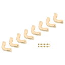 8個の財布の角 角の保護具装飾バックルハンドバッグレザークリップエッジハンドバッグホローコーナーDIY裁縫クラフト用 真鍮