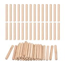 90個の木製ダウェルピン10x80mm(0.39x3.15)溝入り傾斜端材木ダウェルペグ木工家具棚用