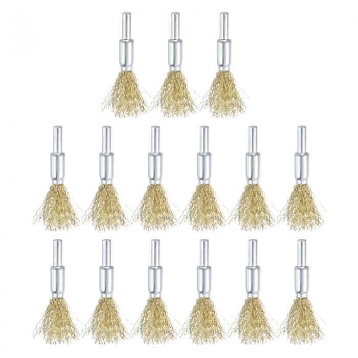 ワイヤーブ ラシ 9.5 mm径ドリル用 研磨ワイヤーホイール 丸シャンク カーボンスチールカップブ ラシ ..