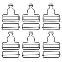 全体バックル 6セット レトロメタルサスペンダー交換バックル45mm(1-3/4")内幅 ズボン コッ トンジャケット ジーンズ用 黒