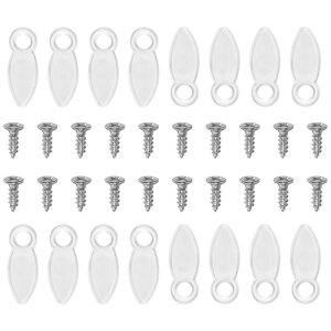 200個の額縁バッキングハードウェアクリップ 200個のネジ付き ターンボタンファスナーセット クラフト吊り下げ絵図面用のピクチャーターンバッキングクリップ 透明ホワイト