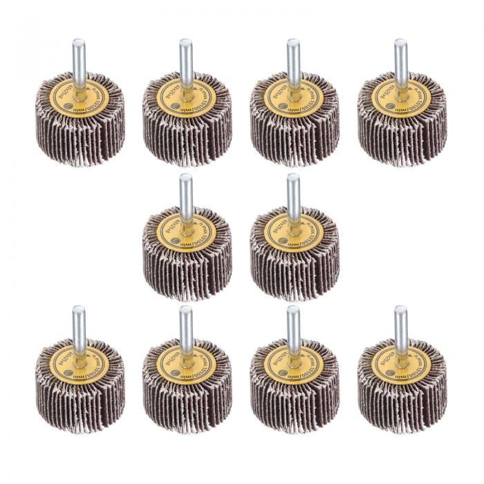 1-1/2"フラップホイールシャンク取り付けサンディングディスク研削ホイール80グリット10個