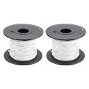 20AWG ワイヤー 20 ゲージ 銅線 PVC フックアップ ワイヤー UL1007 ティンメッキ銅線 30m/100ft ホワイト スプール付き 内部接続ワイヤー
