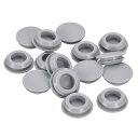 18個 シリコンプラグ 15.5-17mm 穴用ラバーラウンドスナップインロック穴プラグ 金属管用 防水穴プラグ 家具エンドキャップ挿入物 グレー