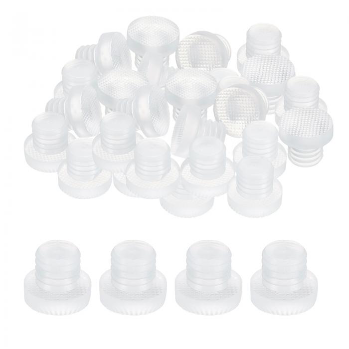 ガラステーブルトップバンパー ステム付き 家具ガラステーブルトップ滑り止めパッド 透明 ゴムグリッパー テーブルスペーサー 11 mm穴テーブル家具キャビネット用 16.4 mm 30個