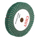 150mm x 25mm 180グリット 不織布研磨バニシングホイール 研磨布 ナイロンワイヤードローイングフラップホイール ステンレススチールメタル用 緑