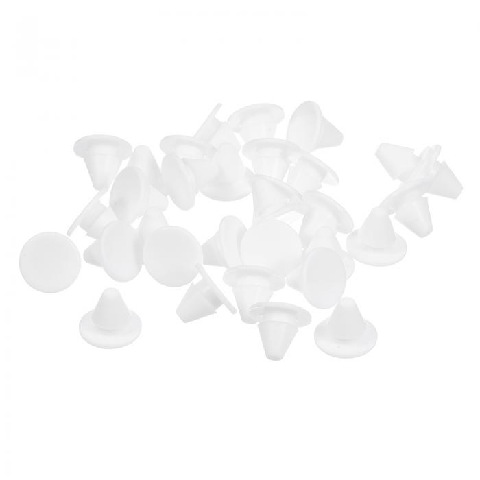 38個 シリコンプラグ 5-5.5mm 穴用ラバーラウンドスナップインロック穴プラグ 金属管用 防水穴プラグ 家具エンドキャップ挿入物 ホワイト