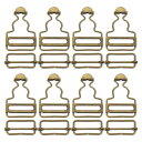 全体バックル 8セット レトロメタルサスペンダー交換バックル 28mm(1-1/8")内幅 トラウザーズ コッ トンジャケット ジーンズ用 ブロンズトーン