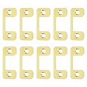 10個のドアストライクプレート 57mm x 26mmステンレススチールラッチデッドボルト交換ロックストライクプレート ドアフレームドアジャンブ補強用 金