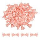 50個 ピンク クリーム 蝶ネクタイ 1.2" x 0.6" ミニ蝶結び 小さなサテン 蝶結び 大量 DIY 裁縫 スクラップブック ウェディング ギフト プレゼント ホームデコレーション