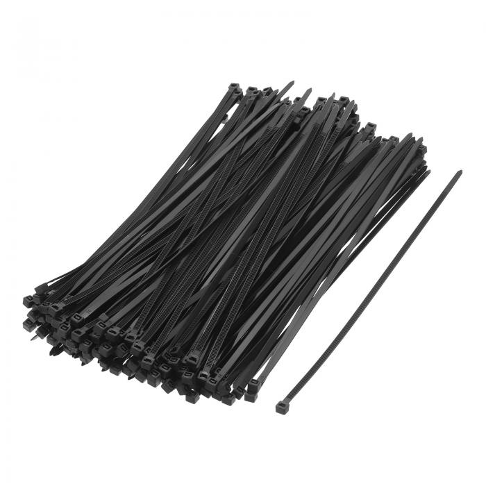 12" 黒 ジップタイ 500個 ケーブルタイ ナイロンストリップジップワイヤーケーブルヘビーデューティータイファスナーオフ 屋外用 庭園用