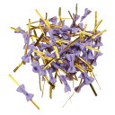 フィルムツイ ストタイ 3.1" 80mm メタリックプラスチッククロージャータイ パン キャンディ クッキー ギフトバッグ アートクラフトタイ ライトパープル 100個入り