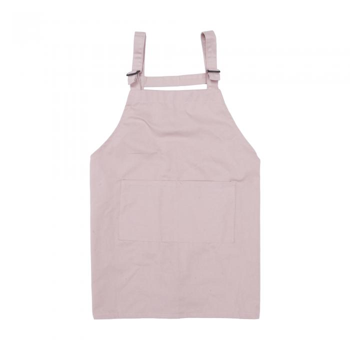 CAPASTEC エプロン H型 無地 調整可能 調理 家庭用 焼き菓子作り 掃除用 大容量ポケット 三角巾付き 子供用エプロン 桜色 56×55cm