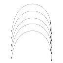 CAPASTEC 猫オモチャ 猫じゃらし 5個セット 交換用替える棒付き ロッド 運動不足とストレス解消 棒単品 シルバー