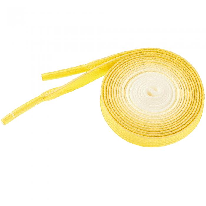 Elerevyo 靴紐 靴ひも 平型 平ひも シューレース おしゃれ カラフル 1足 カナリアイエロー 110cm