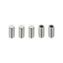PATIKIL M8x16mm ナイロン先端グラブスクリュー 5個304ステンレス鋼メトリック六角ソケットヘッドカップポ イントアンチスリップセットスクリュー内部六角ドライブハードウェア(3)