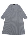 Lars Amadeus メンズ ストライプ柄 ナイトシャツ Vネック ボタンダウン ナイトガウン 長袖 ストライプ スリープシャツ ブラック XL