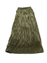 Allegra K レディース メタリック シャイニー スカート グリッター パーティー ハイウエスト フレア プレーテッド ミディスカート ゴールド S(4)