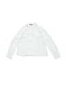Allegra K レディース ショールカラー 長袖 オフィス ドレッシー シャツ トップス ワークブラウス ホワイト L