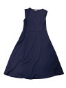 Allegra K 女性用ノッチVネックドレス エレガントなワークオフィスAラインドレス ポケット付き レディース ダークブルー L(4)