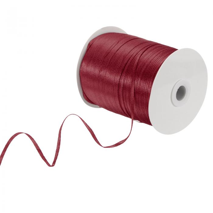 サテンリボン 片面ポリエステルサテンリボン ギフトラッピング 工芸品 ウェディングパーティーの装飾 リボン作り用 0.3 cm x 795 M ダークレッド