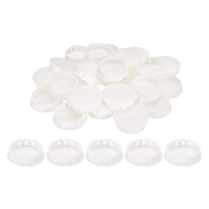 50個のナイロンプラスチックホールプラグ 1-1/2"(38mm)丸ドリルねじ穴プラグカバー ノックアウトロック..