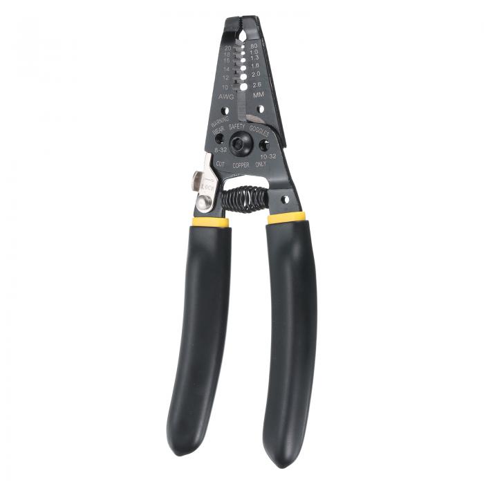 ワイヤーストリッパー ワイヤーストリッピングツール 10-20 AW G ワイヤーカッター ワイヤークリンパーと多機能ハンドツール ユニバーサルワイヤーカッターと圧着ツール 電線 グレー/黒