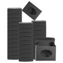 32個の石鹸パッケージボックス2.8x3.8x1.2"クラフト石鹸ボックスウィンドウ付きミニ石鹸プレゼントトリートギフトボックスベーカリーキャンディパッケージ宝飾品ディスプレイ(楕円形黒)