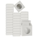 32個の石鹸パッケージボックス 3x3x1.2" クラフト石鹸ボックス ミニ石鹸プレゼント トリート ギフトボックス ベーカリー キャンディ パッケージング 宝飾品ディスプレイ(ホワイト)