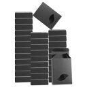 32個の石鹸パッケージボックス 2.8x3.8x1.2" クラフト石鹸ボックス ウィンドウ付き ミニ石鹸プレゼント トリート ギフトボックス ベーカリー キャンディ パッケージング 宝飾品ディスプレイ(リーフ形状黒)