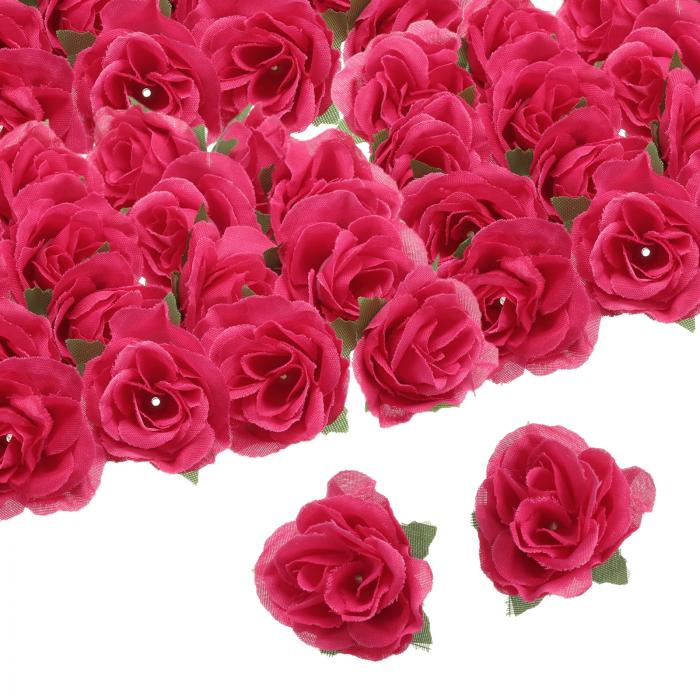 100個の人工バラの花のヘッド 1.2