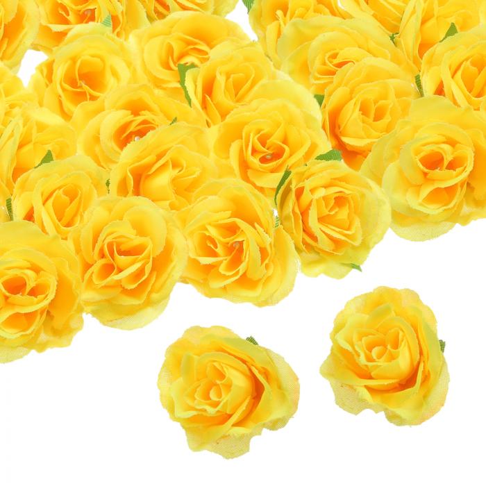 100個の人工バラの花のヘッド 1.2