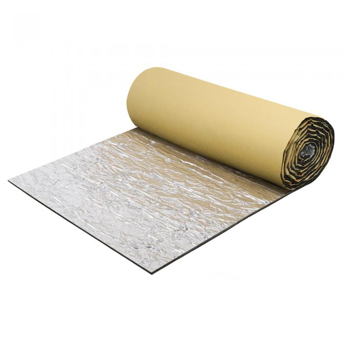 X AUTOHAUX 157mil 4mm 18.09sqft カーサウンドデッドニングマット アルミヒートシールド素材 フード フェンダー ボートエンジンカバー用 ユニバーサル 165.35"x15.75"