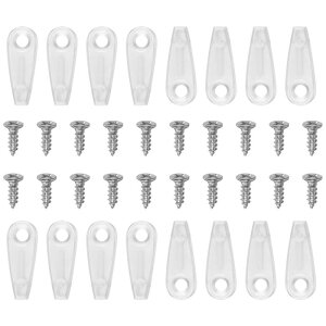 100個の額縁バッキングハードウェアクリップ 100個のネジ付き ターンボタンファスナーセット クラフト吊り下げ絵図面用のピクチャーターンバッキングクリップ 透明