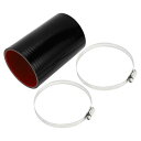 X AUTOHAUX 内径90mm 長さ150mm 0度 ストレート ブラック レッド シリコンホース シリコンチューブ インテーク ラジェーターホース 冷却 ...