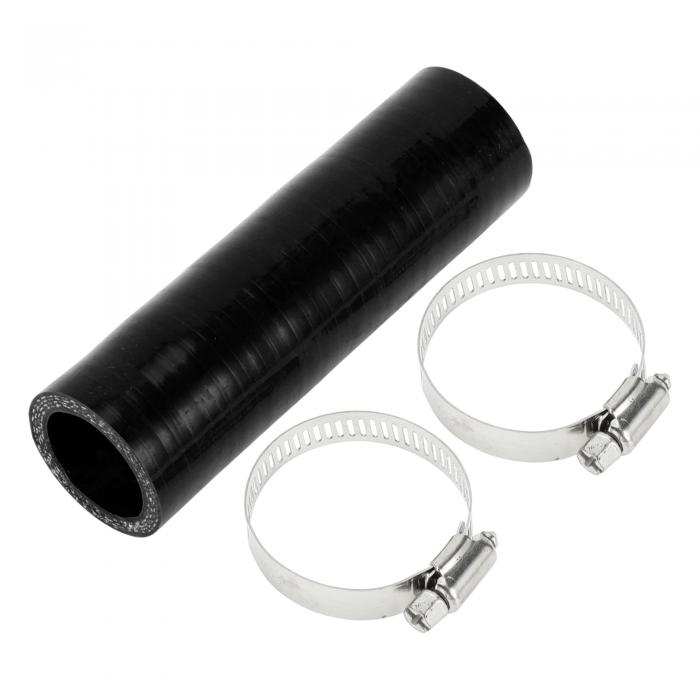 X AUTOHAUX 内径28mm 長さ127mm 0度 ブラック カー 耐熱 シリコンホース ホースバンド付き 4層強化 ブ..