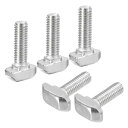 30個のTスロットボルト M6 x 20mm 槌ヘッドボルト Tスクリュー 3030シリーズTスロットアルミニウム押出プロファイル用 304ステンレス鋼 シルバ...