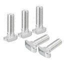 30個のTスロットボルト M8 x 30mm 槌ヘッドボルト Tスクリュー 4040シリーズTスロットアルミニウム押出プロファイル用ドロップインスタッド 304ステンレス鋼 シルバー(4)