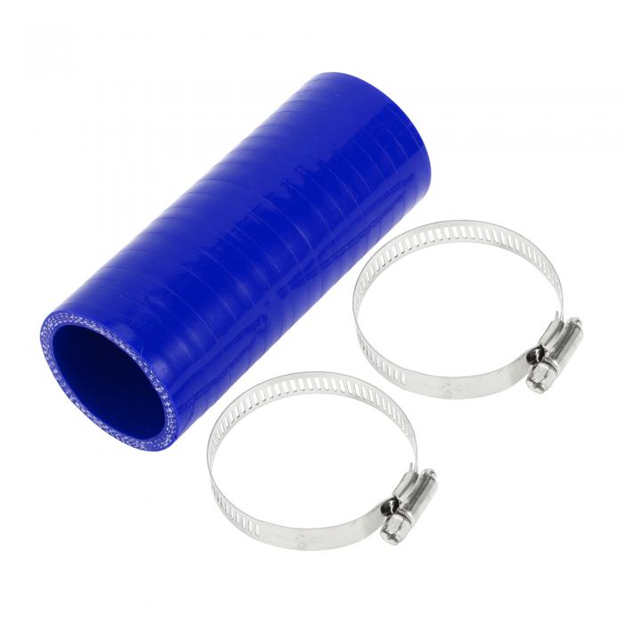 X AUTOHAUX 内径42mm 長さ127mm 0度 ブルー車用 耐熱 シリコンホース ホースバンド付き クーラントホー..