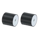 2個50 x 50mm M10メスねじゴムマウント 振動アイソレーター アンチ振動パッドフラットサイレントブロックベースブロック 代わり